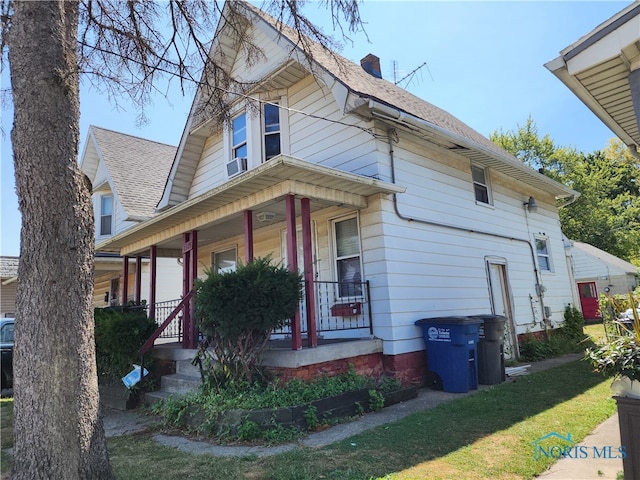 exterior space featuring a porch