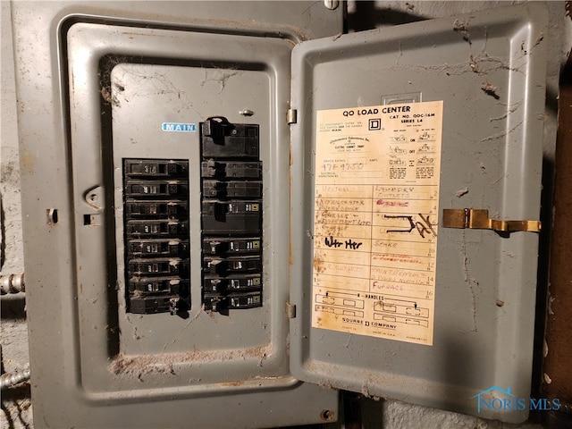 utility room featuring electric panel