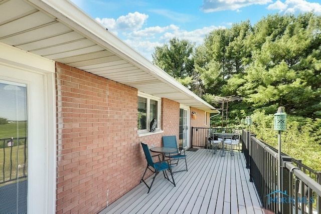 view of wooden deck