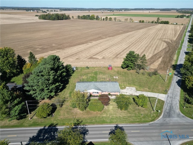 aerial view with a rural view