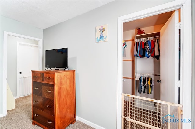 bedroom featuring a textured ceiling