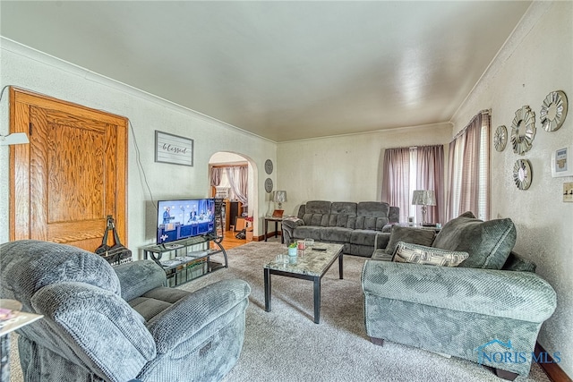 view of carpeted living room