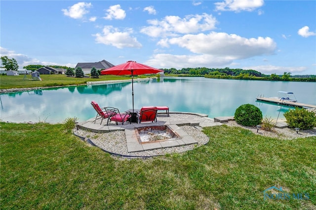 exterior space with an outdoor fire pit