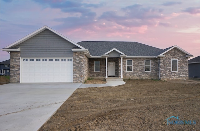 view of front of house featuring a garage