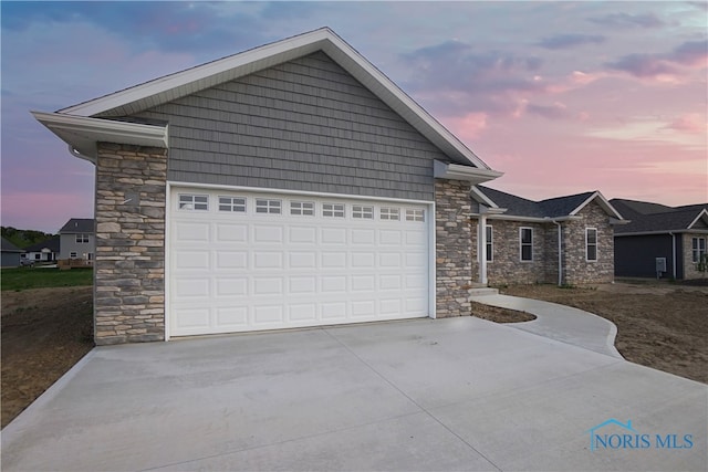 view of front of house featuring a garage