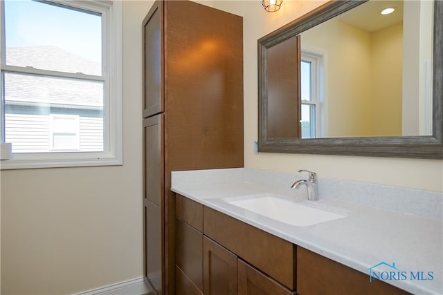 bathroom featuring vanity