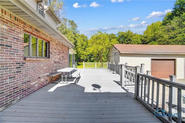 9740 Maumee Western Rd, Monclova, OH 43542 - wooden terrace featuring a garage