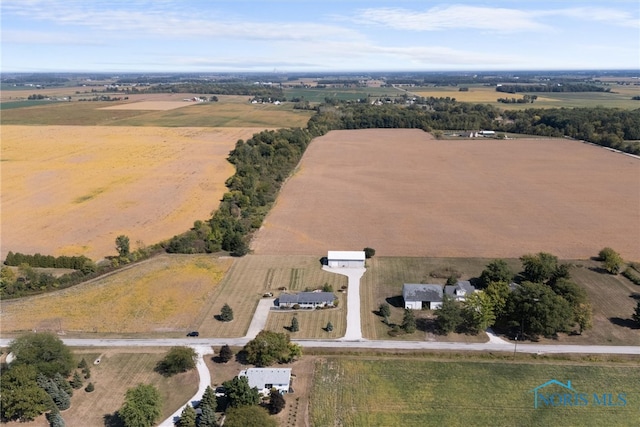 drone / aerial view featuring a rural view