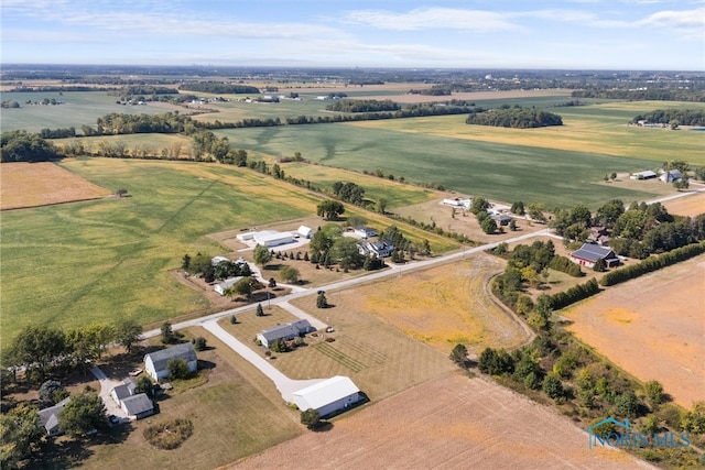 bird's eye view featuring a rural view