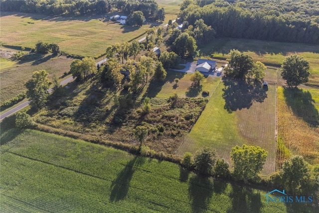 bird's eye view featuring a rural view