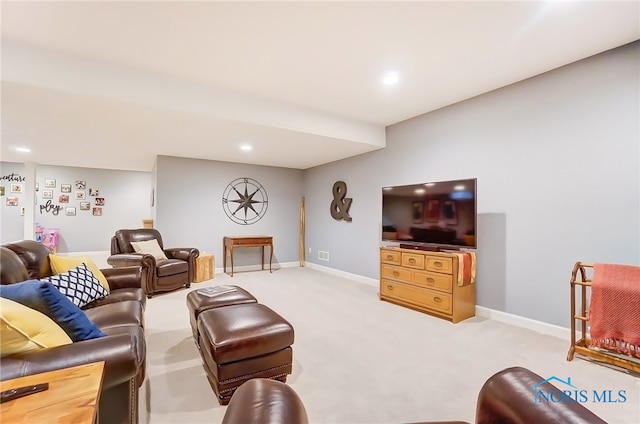 view of carpeted living room