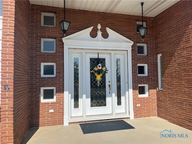 entrance to property with french doors