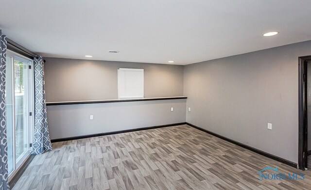 empty room featuring light wood-type flooring