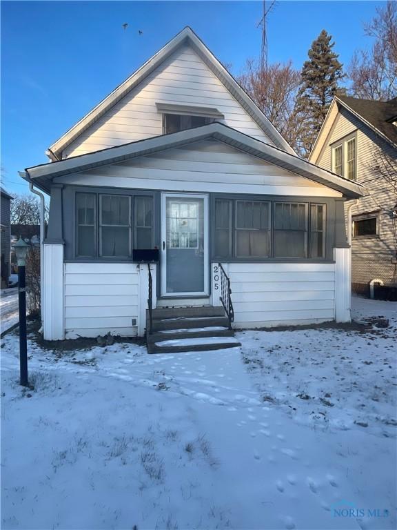 view of bungalow-style home