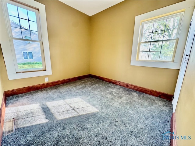 view of carpeted empty room