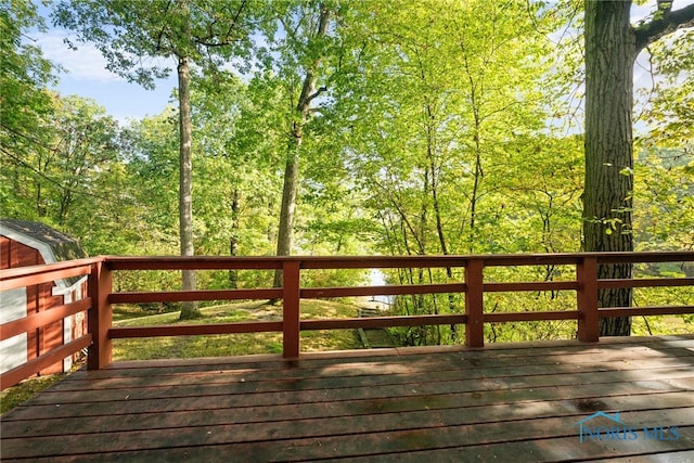 view of wooden deck