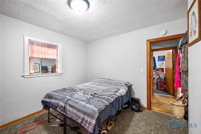 bedroom with carpet floors