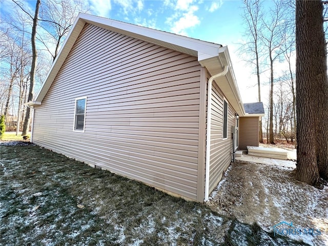 view of snowy exterior