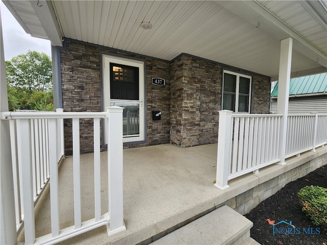 exterior space with covered porch