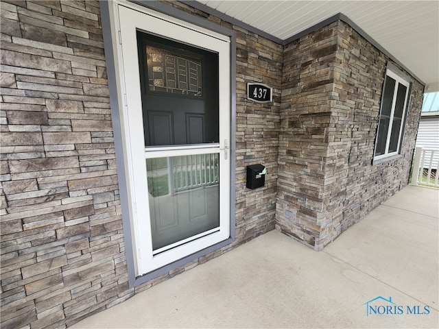 view of doorway to property