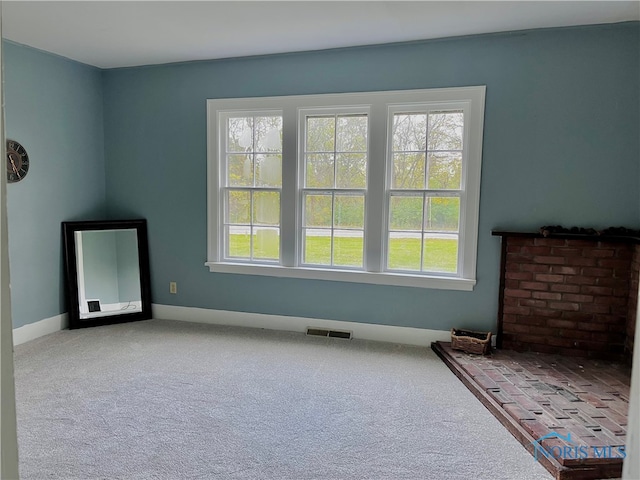 living room featuring carpet