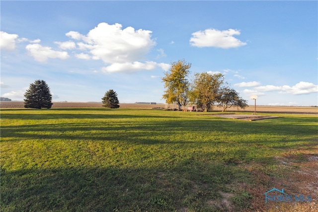 view of yard featuring a rural view