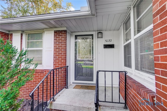 view of doorway to property