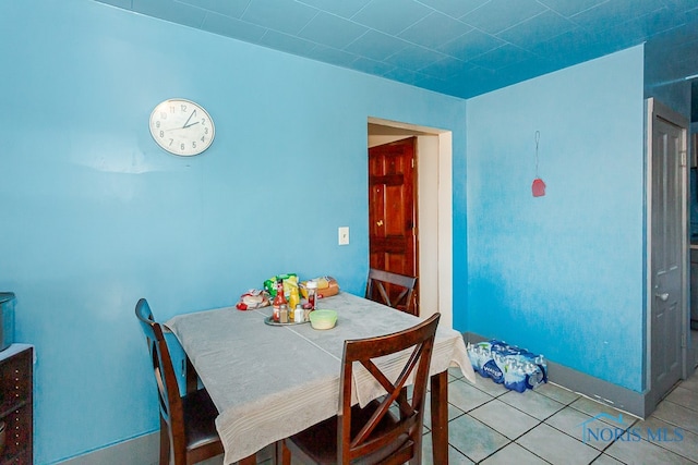 view of tiled dining space