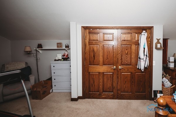 view of carpeted entryway