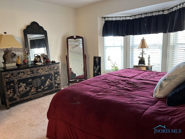 view of carpeted bedroom