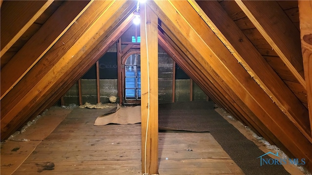 view of attic