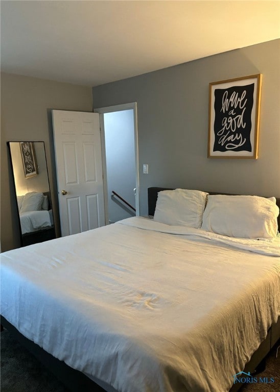 view of carpeted bedroom