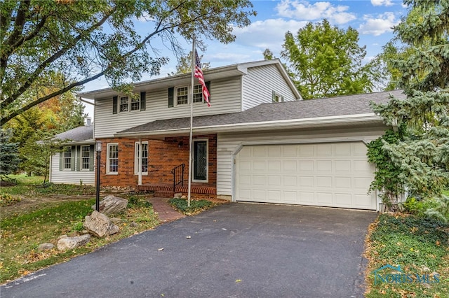 front facade featuring a garage