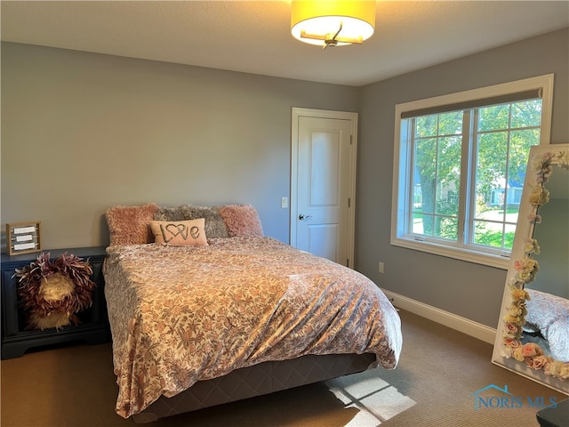 view of carpeted bedroom