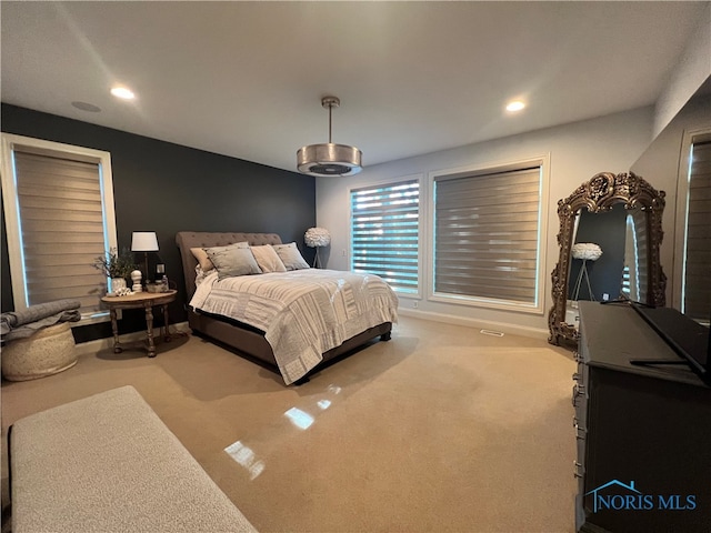 view of carpeted bedroom