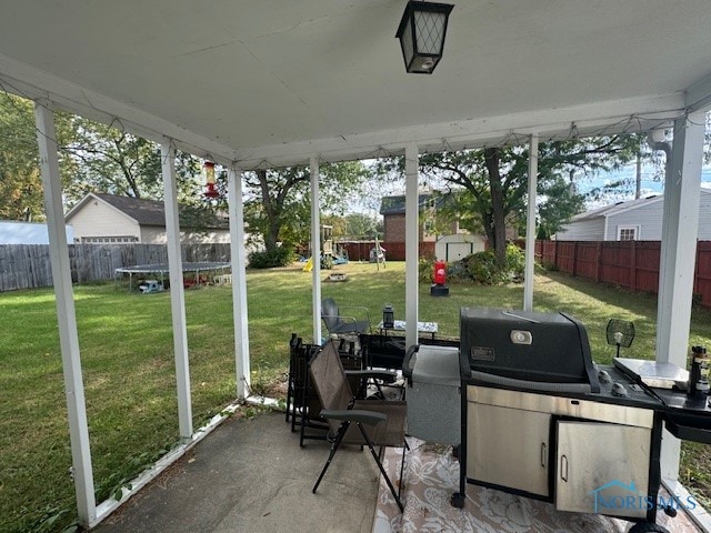 view of sunroom