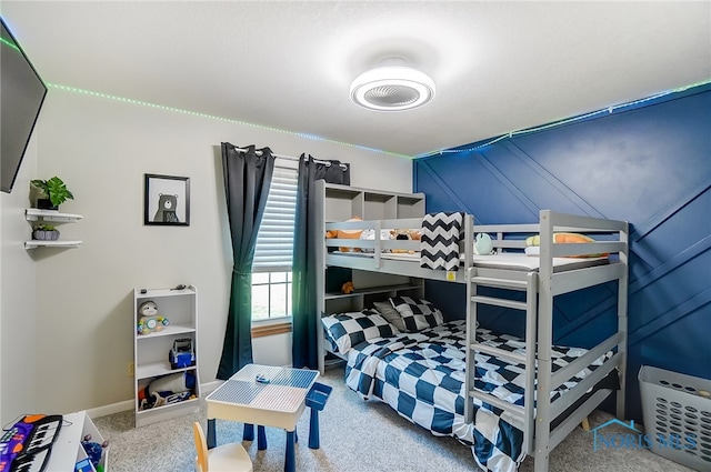 bedroom with carpet floors