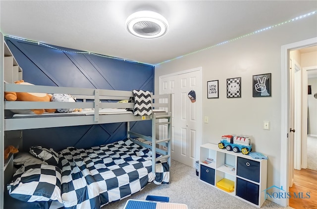 view of carpeted bedroom