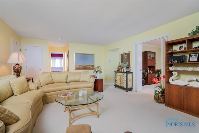 view of carpeted living room