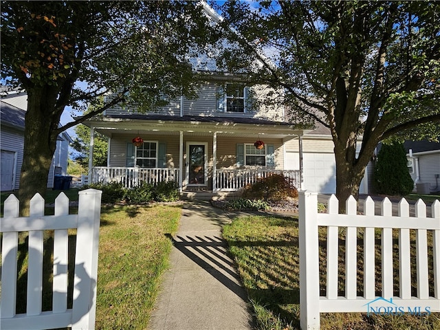 view of front of home with covered porch