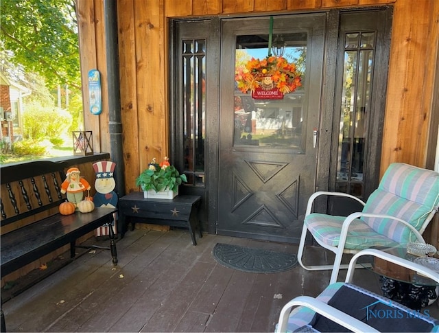 view of doorway to property