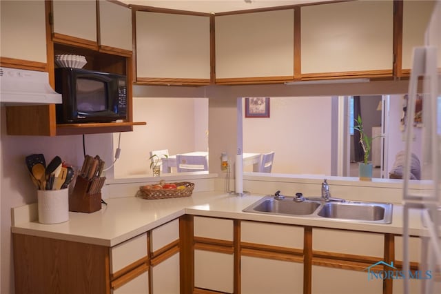 kitchen with white cabinets and sink