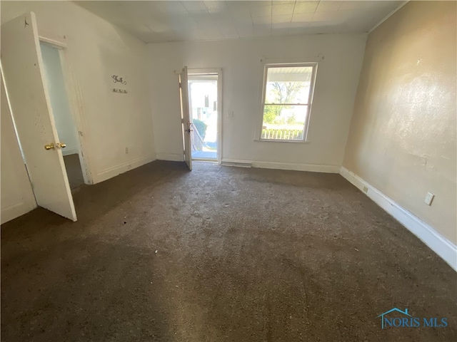 view of carpeted empty room