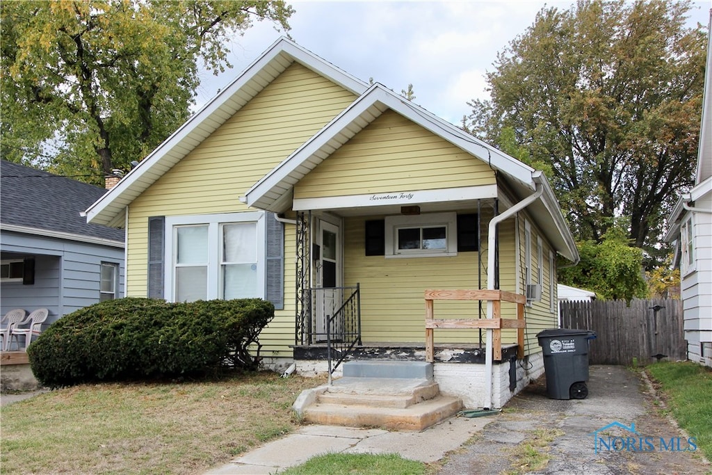 view of bungalow-style home