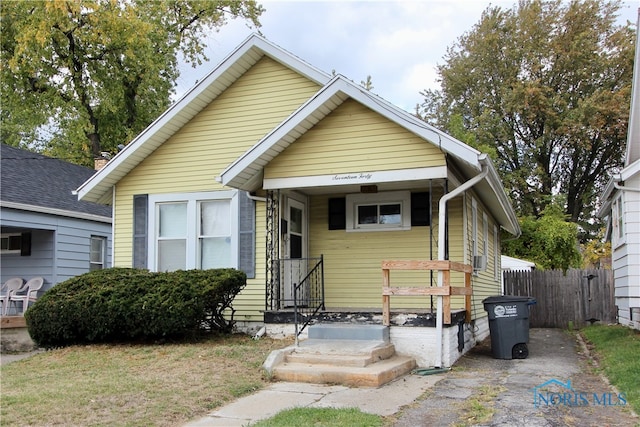 view of bungalow-style home