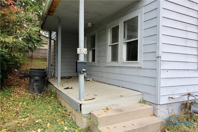 exterior space featuring wood walls