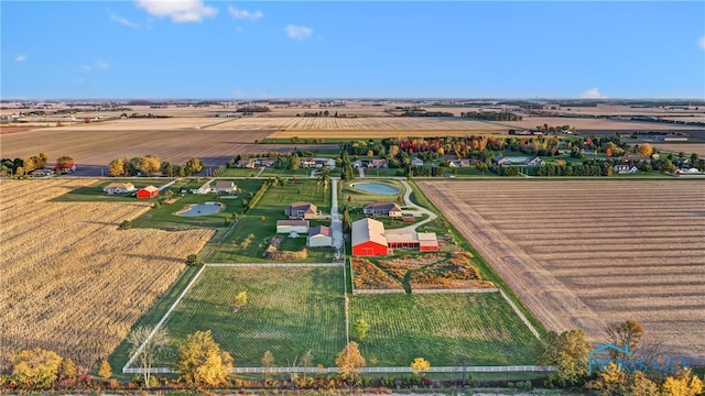 drone / aerial view featuring a rural view