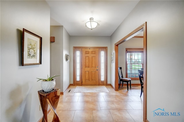 view of tiled entryway