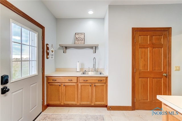 bar featuring sink