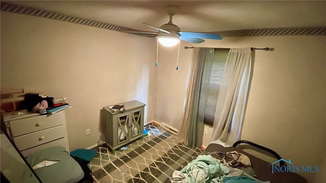 bedroom with ceiling fan